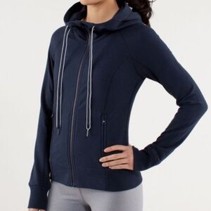 Women's Navy Blue Lululemon Zip Hoodie